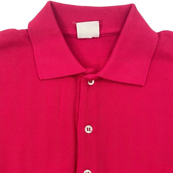 Vintage 012 Benetton Youth Boy's Pink Long Sleeve Polo Shirt Sz XL - Picture 3 of 6